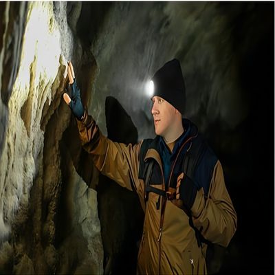 Unisex Flashlight Bluetooth Hat With Light Wireless Headphones Music Hat