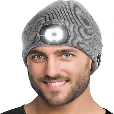Sports Bluetooth Headphones Hat Hands Free With Music Phone Talks Flahslight
