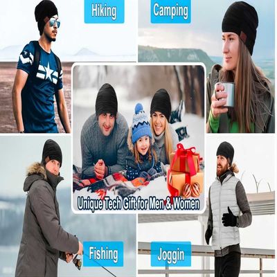 Listening Music Phone Talks Bluetooth Headphones Hat With Headlamp Lighting