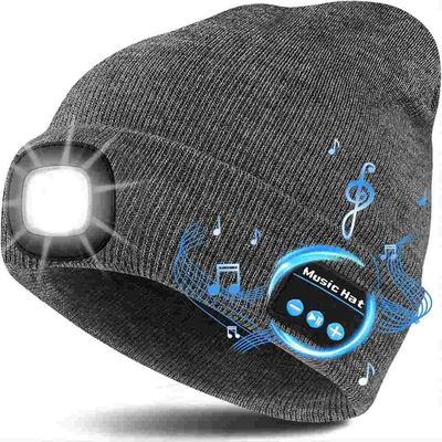 Grey ireless Headset Hat Free Your Hands To Music Playback Phone Callings
