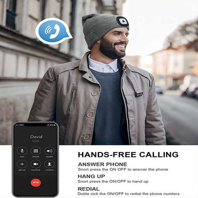 Grey ireless Headset Hat Free Your Hands To Music Playback Phone Callings