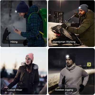 Bluetooth Beanie LED Hat Free Your Hands To Music Phone Answers Flashlight Lighting