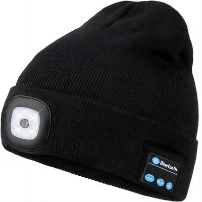Flashlight Bluetooth Headphones Hat Music Phone Answers For Night Working