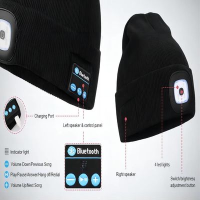 Bluetooth Cap with Light,Wireless Headphones &amp; Headlamp as Great Gifts for Men,Women,Teenages