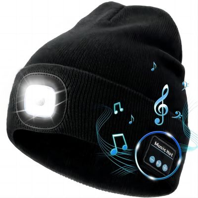 Wireless Earphones Bluetooth Headphones Hat With Lights Christmas Gifts