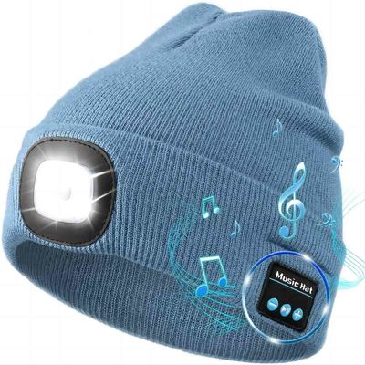 Outdoor Sports Wireless Headphones Bluetooth Headphones Hat With Torch