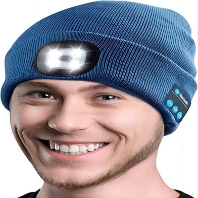 Outdoor Sports Wireless Headphones Bluetooth Headphones Hat With Torch