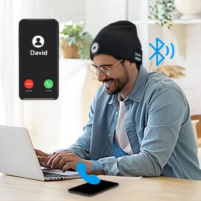 2K FHD Video Hat with bluetooth,Playing music Video recording Hands-free for Phone callings in Winter Activities