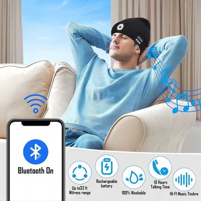 Recording Video Bluetooth Headphones Hat With Headflashlight Night Vision Loop Recording
