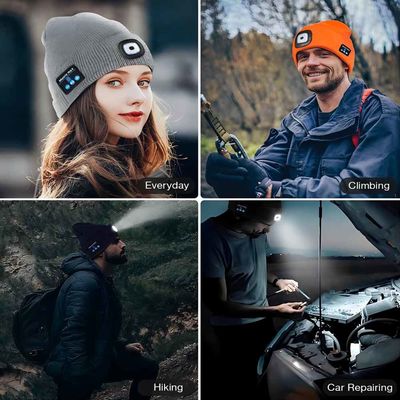 Wireless Music Bluetooth Headphones Hat 128G Memory Card 6hours Video Recording