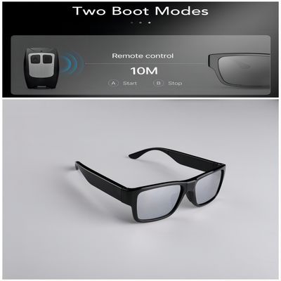 1080P Touch Switch Video Recording Safety Glasses With Remote Controller