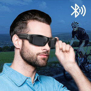 1920*1080P Bluetooth Video Sunglasses 450mAh With JPEG Photo Format